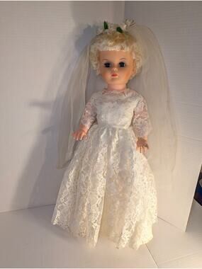 Vintage 23" Allied Eastern Bride Doll AE5 Original Outfit